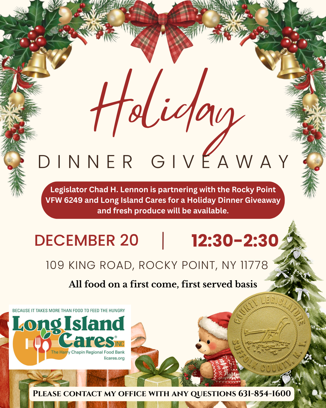 Holiday Dinner Giveaway Flyer